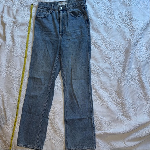 Topshop Iconic Kort Denim Jeans Straight Leg High Rise 28x30 - Picture 2 of 5